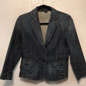 Express Vintage Denim Blazer Jacket Size S